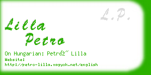 lilla petro business card